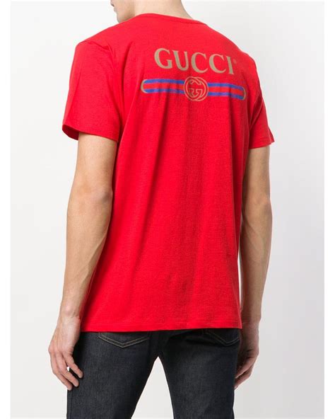 gucci red mesh shirt|men red gucci shirt.